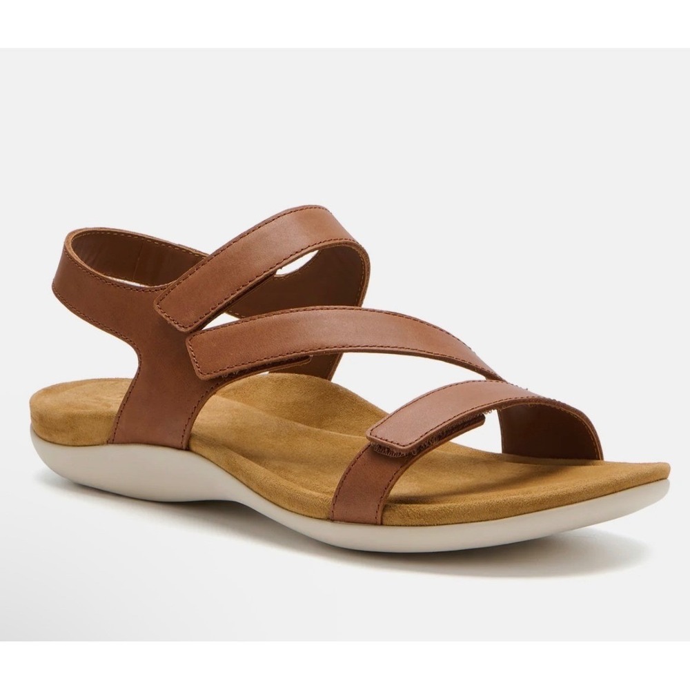 ABEO Oasis Strap Caramel Leather Orthotic Sandals 3100 CAR N Womens 5 NEW